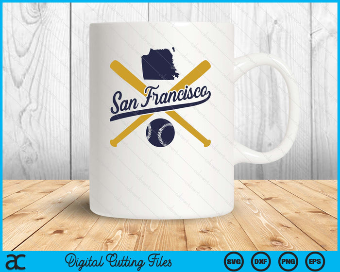 San Francisco Baseball Vintage Wisconsin Pride Love City SVG PNG Digital Cutting Files