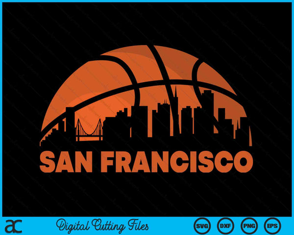 San Francisco City Skyline Atlanta Basketball SVG PNG Digital Cutting Files