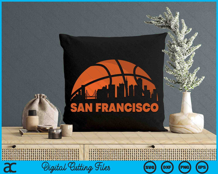 San Francisco City Skyline Atlanta Basketball SVG PNG Digital Cutting Files