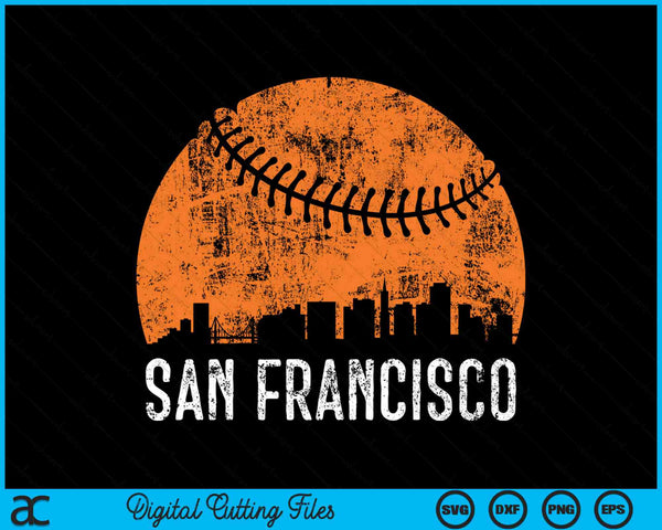 San Francisco Skyline San Francisco Baseball SVG PNG Printable Cutting Files