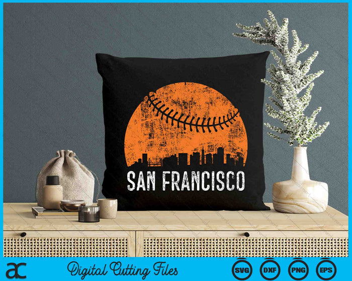 San Francisco Skyline San Francisco Baseball SVG PNG Printable Cutting Files