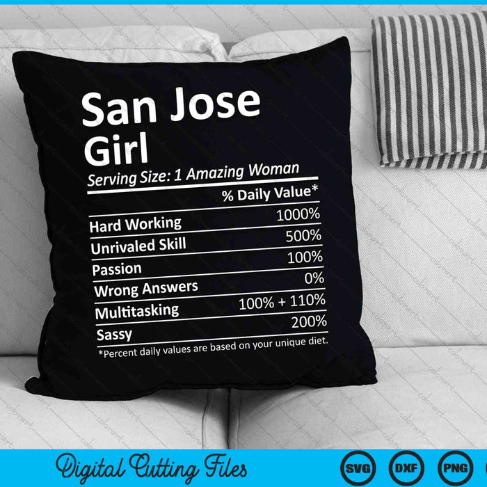 San Jose Girl CA California City Home Roots SVG PNG Digital Cutting Files