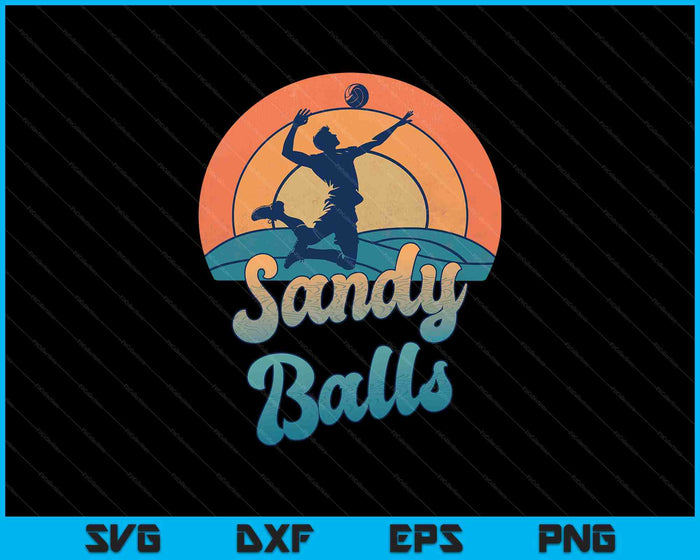 Sandy Balls For A Beach Volleyball Player SVG PNG Digital Printable Files