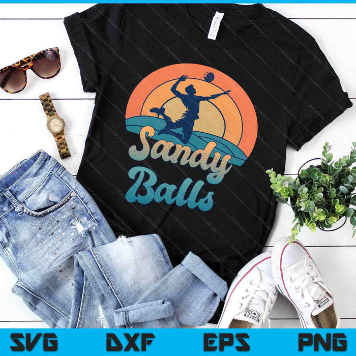 Sandy Balls For A Beach Volleyball Player SVG PNG Digital Printable Files