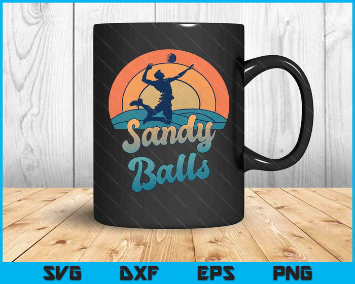 Sandy Balls For A Beach Volleyball Player SVG PNG Digital Printable Files