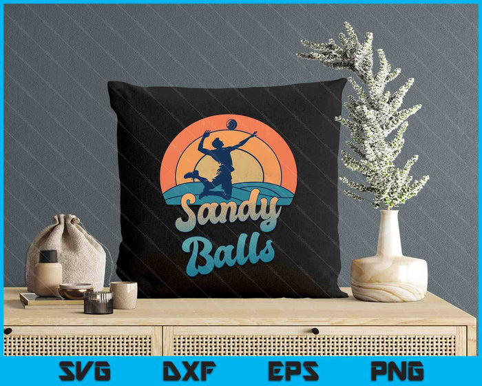 Sandy Balls For A Beach Volleyball Player SVG PNG Digital Printable Files