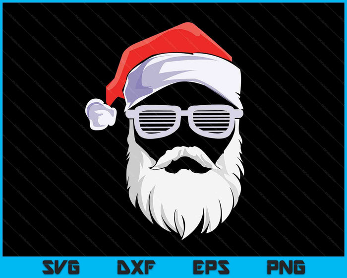 Kerstman Cool Christmas SVG PNG digitale snijbestanden