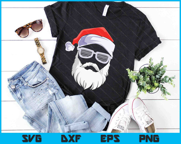 Kerstman Cool Christmas SVG PNG digitale snijbestanden