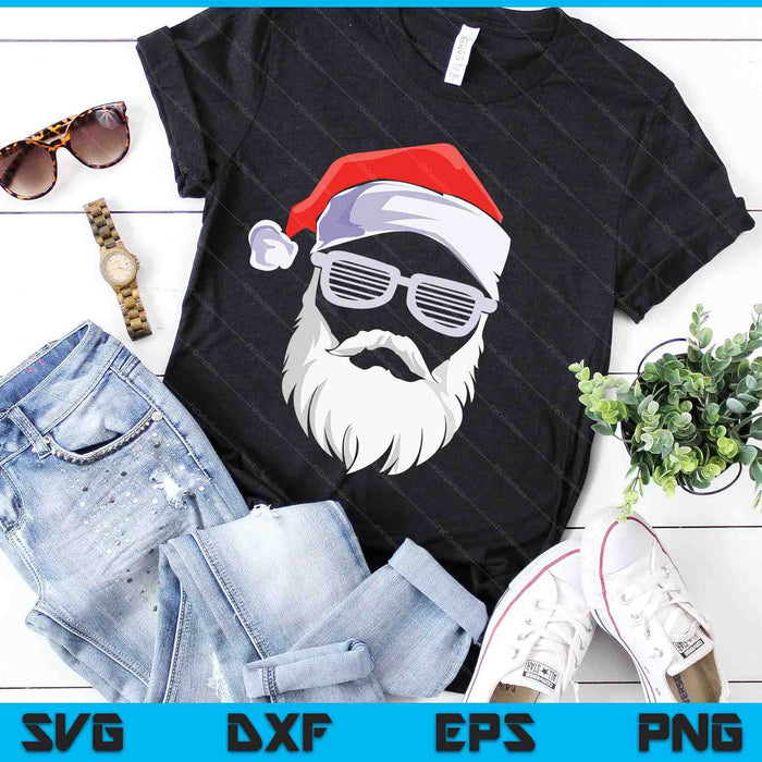 Santa Claus Cool Christmas SVG PNG Digital Cutting Files