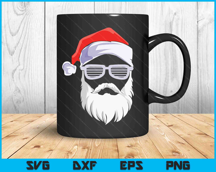 Santa Claus Cool Christmas SVG PNG Digital Cutting Files