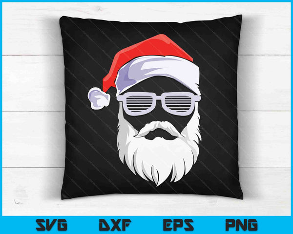 Kerstman Cool Christmas SVG PNG digitale snijbestanden