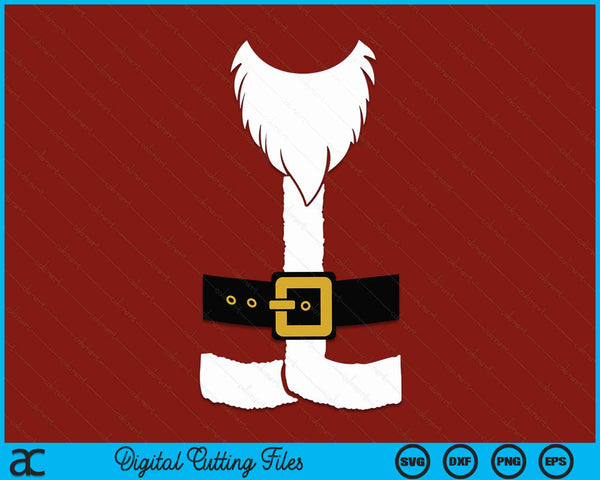 Santa Claus Costume Idea Fun Christmas Day Outfit Santa Suit SVG PNG Digital Cutting Files