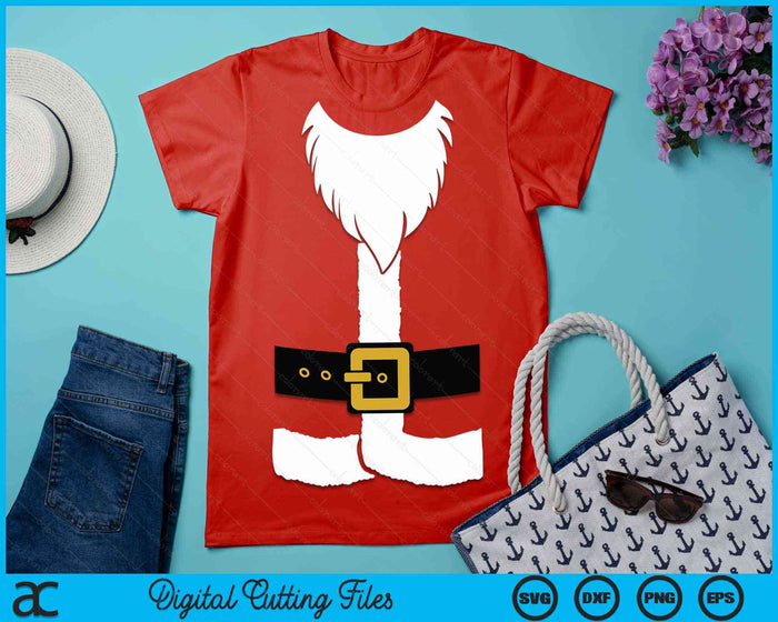 Santa Claus Costume Idea Fun Christmas Day Outfit Santa Suit SVG PNG Digital Cutting Files