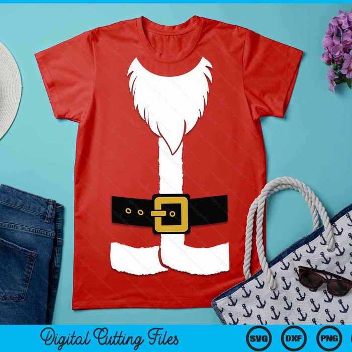 Santa Claus Costume Idea Fun Christmas Day Outfit Santa Suit SVG PNG Digital Cutting Files