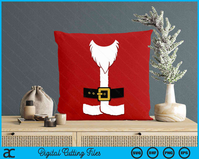 Santa Claus Costume Idea Fun Christmas Day Outfit Santa Suit SVG PNG Digital Cutting Files