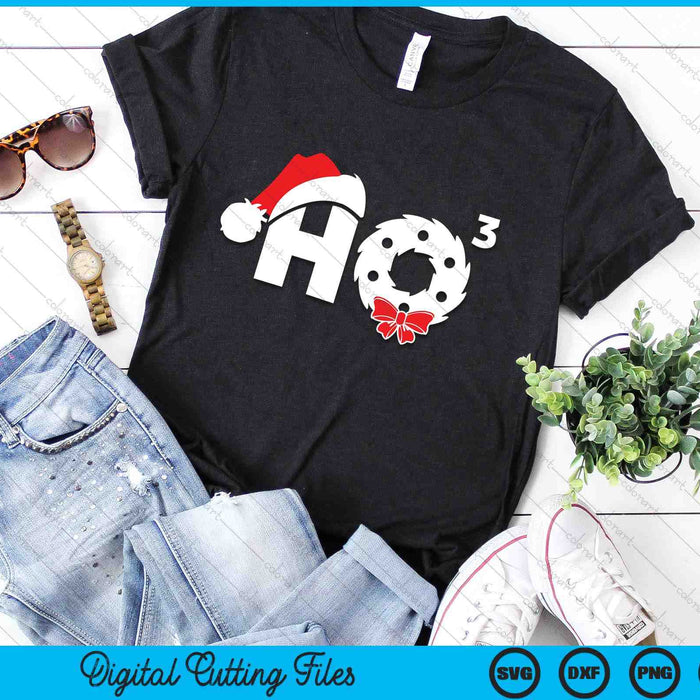 Santa HO HO3 Cubed Gift Women Men Funny Christmas SVG PNG Digital Printable Files