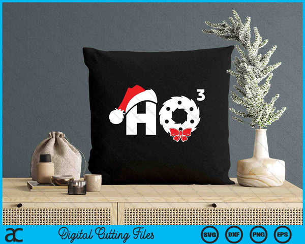 Santa HO HO3 Cubed Gift Women Men Funny Christmas SVG PNG Digital Printable Files