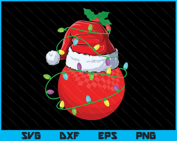 Santa Sports Design For Men Boys Christmas Dodgeball Player SVG PNG Digital Cutting Files