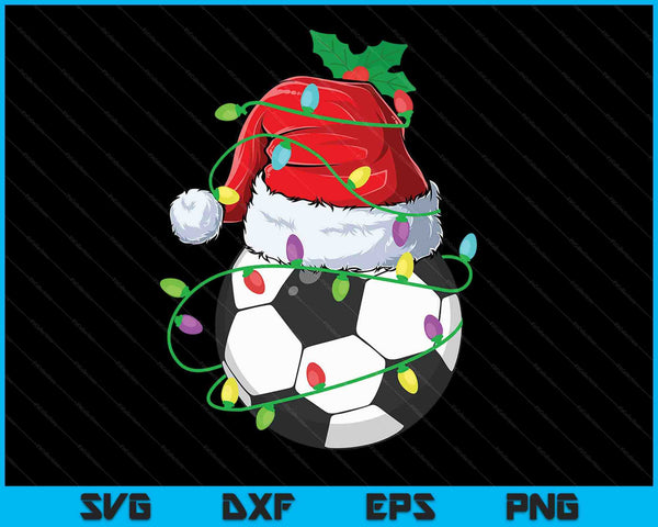 Santa Sports Design For Men Boys Christmas Football Player SVG PNG Digital Cutting Files