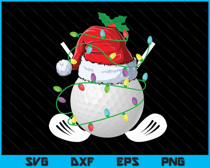 Santa Sports Design For Men Boys Christmas Golf Player SVG PNG Digital Cutting Files