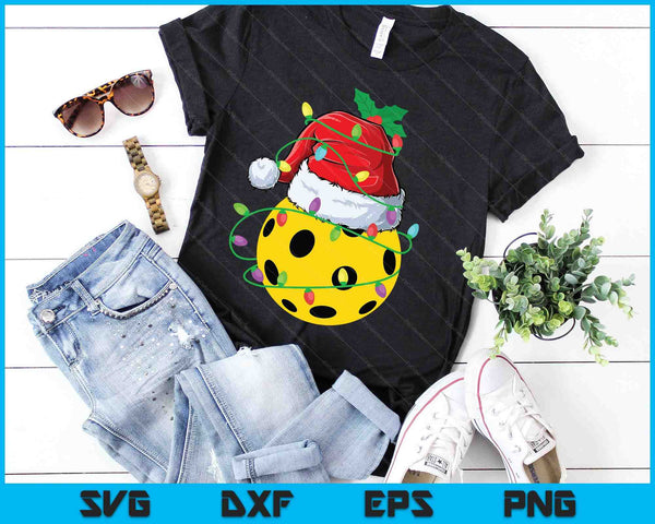 Santa Sports Design For Men Boys Christmas Pickleball Player SVG PNG Digital Cutting Files