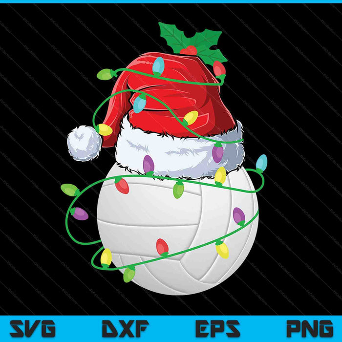 Santa sports for Christmas volleyball player SVG cut file