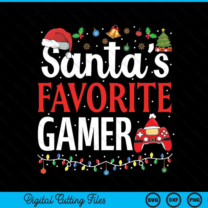 Santa's favorite gamer Christmas gaming Xmas gamer SVG cut file