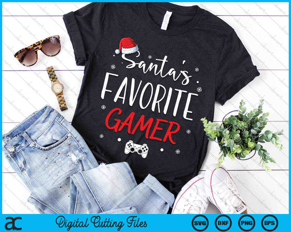 Santa's Favorite Gamer Xmas Pajama Gaming Christmas SVG PNG Digital Cutting Files