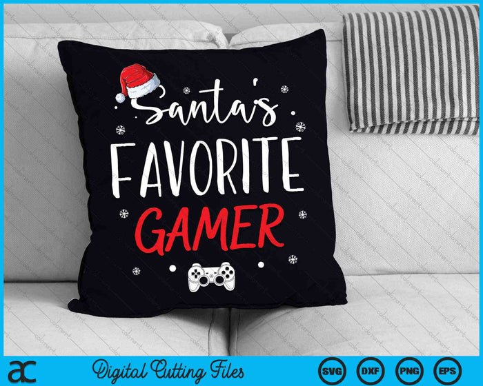 Santa's Favorite Gamer Xmas Pajama Gaming Christmas SVG PNG Digital Cutting Files