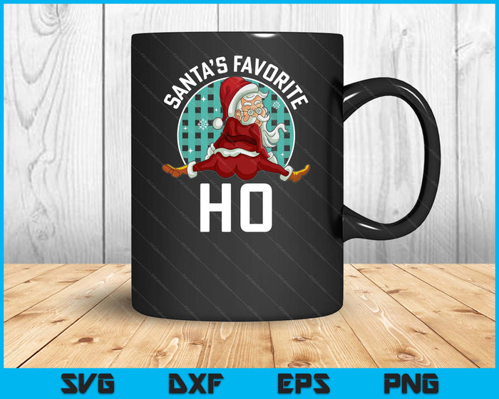 Santa's Favorite Ho - Xmas Naughty Santa Christmas Pajama SVG PNG Digital Printable Files