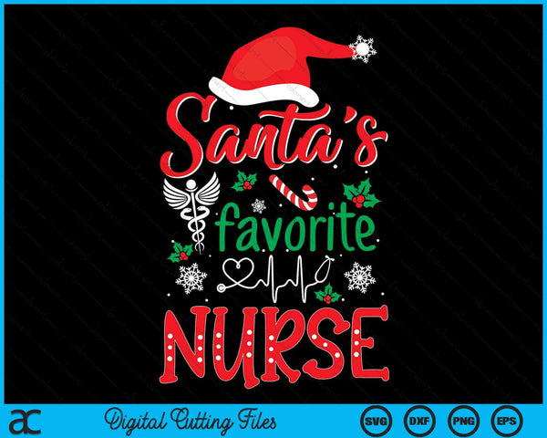 Santa's favoriete verpleegster Kerstmis SVG PNG digitale snijbestanden