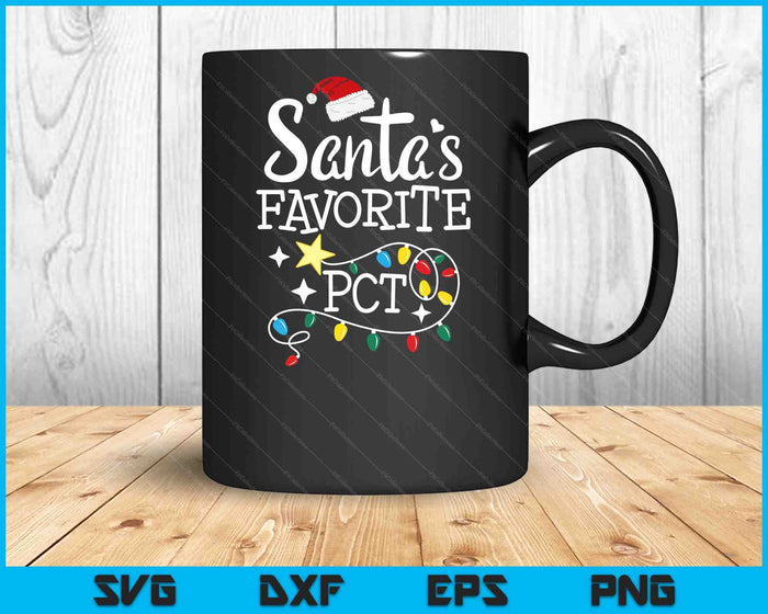 Santa's favoriete PCT-patiëntenzorgtechnicus Kerstmis SVG PNG digitale snijbestanden