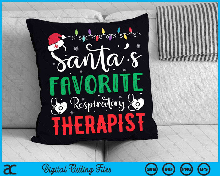 Santa's Favorite Respiratory Therapist Santa Hat Christmas SVG PNG Digital Cutting Files