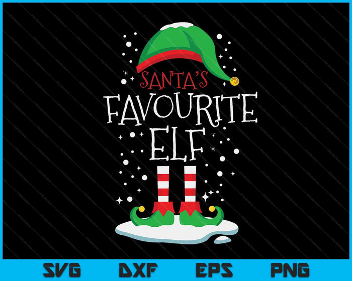 Santa's favoriete elf kerstfamilie bijpassende kerst SVG PNG digitale snijbestanden