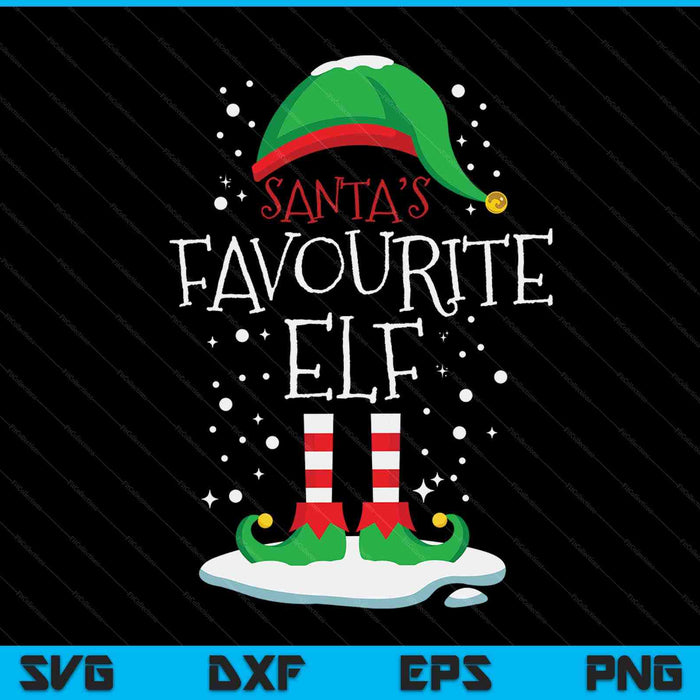 Santa's favourite elf Christmas family matching Xmas SVG cut file