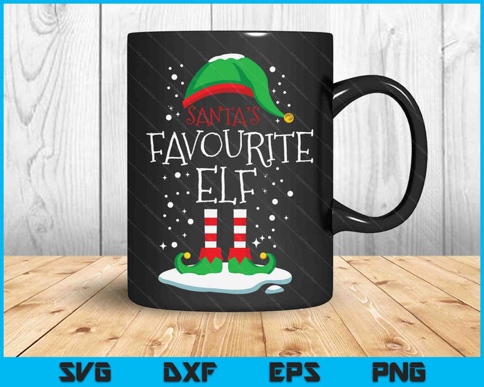 Santa's Favourite Elf Christmas Family Matching Xmas SVG PNG Digital Cutting Files