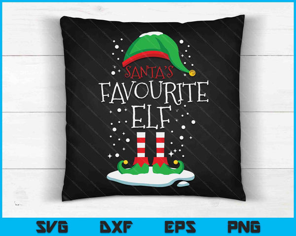 Santa's favoriete elf kerstfamilie bijpassende kerst SVG PNG digitale snijbestanden