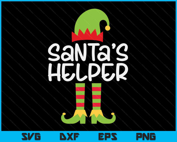 Santa's Helper Matching Kerst Elf SVG PNG Digitale Snijbestanden