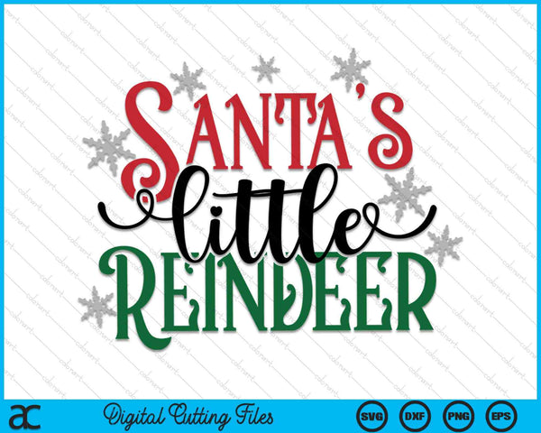 Archivos de corte digitales SVG PNG de Navidad de renos pequeños de Santa
