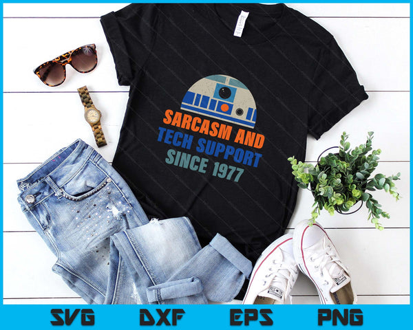 Sarcasm And Tech-Support Since-1977 Funny Design SVG PNG Digital Printable Files