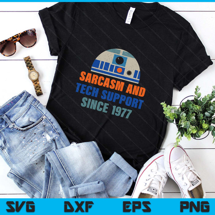 Sarcasm And Tech-Support Since-1977 Funny Design SVG PNG Digital Printable Files