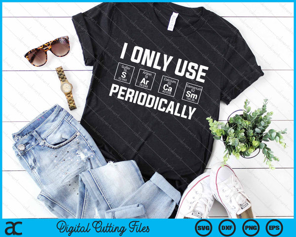 Sarcasmo Tabla Periódica Elemento Camisa Broma Científica Extraña SVG PNG Cortar Archivos Imprimibles - on a t-shirt
