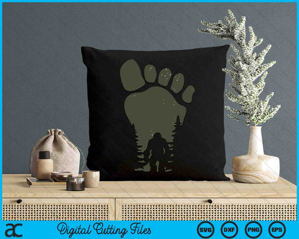 Sasquatch Or Bigfoot In The Forest Footprint SVG PNG Digital Printable Files