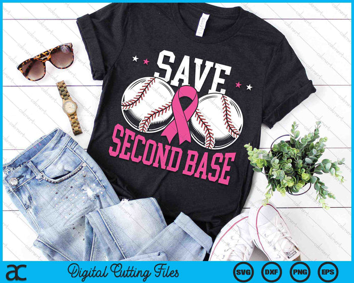 Sla tweede honk honkbalspeler borstkanker bewustzijn SVG PNG digitale snijbestanden op