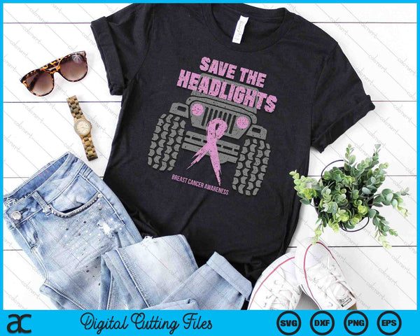 Save The Headlights Breast Cancer Awareness SVG PNG Digital Cutting Files