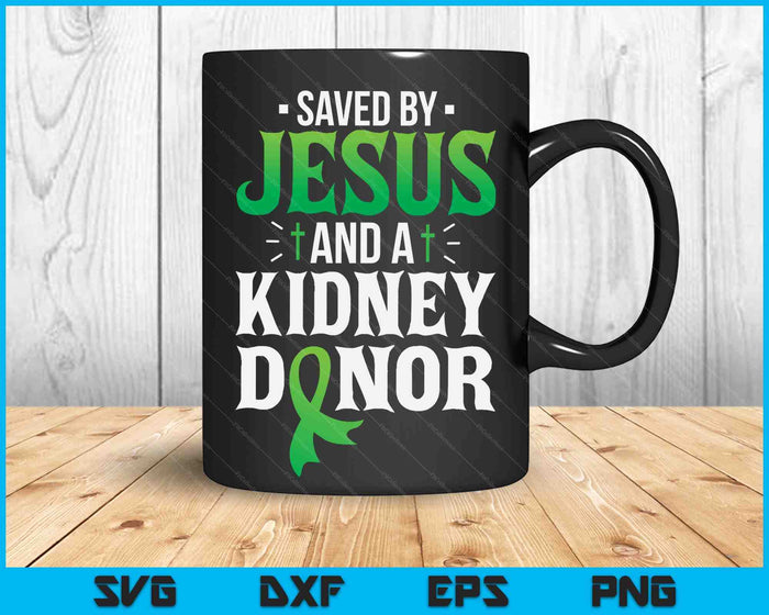 Opgeslagen door Jezus en een nierdonororgaantransplantatieoperatie SVG PNG digitale snijbestanden
