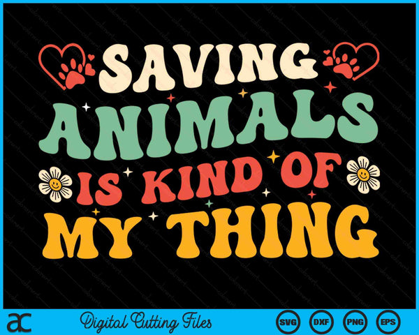 Dieren redden is een beetje mijn ding Hond Redder Animal Rescue SVG PNG Digitale Snijbestanden