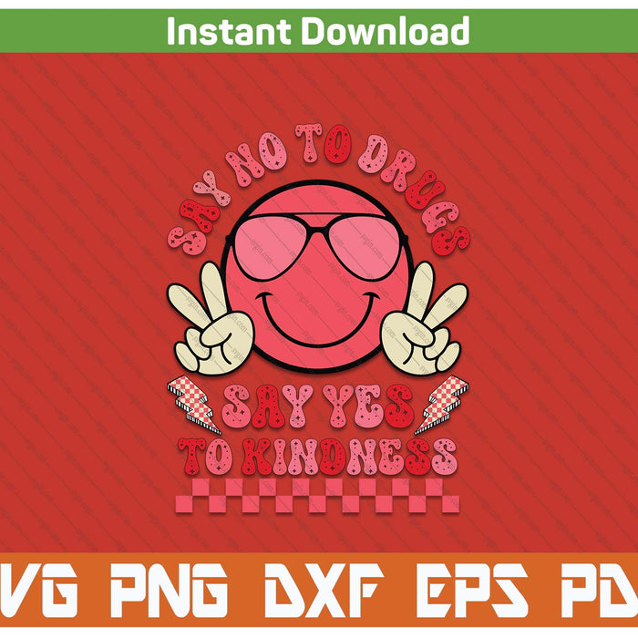 Retro red ribbon week anti drug awareness SVG cut file