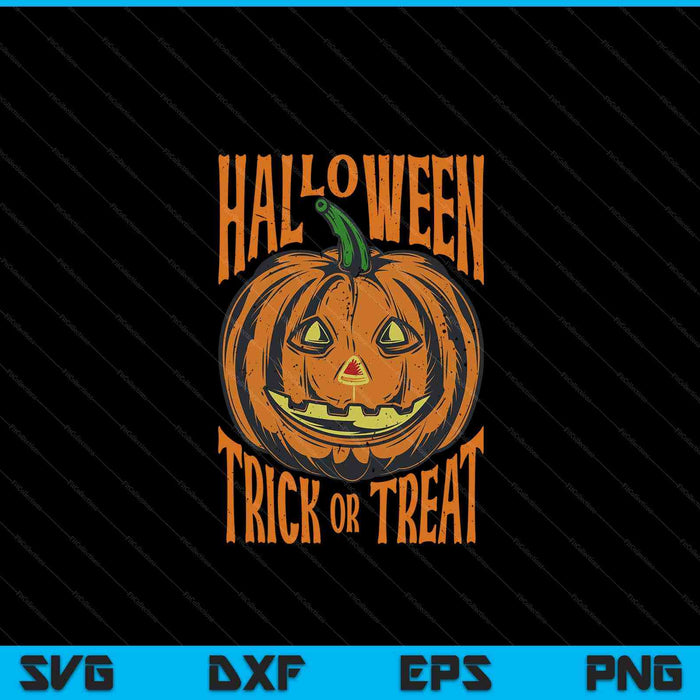Scary Halloween Pumpkin Engraved Design Women Men SVG PNG Digital Cutting File