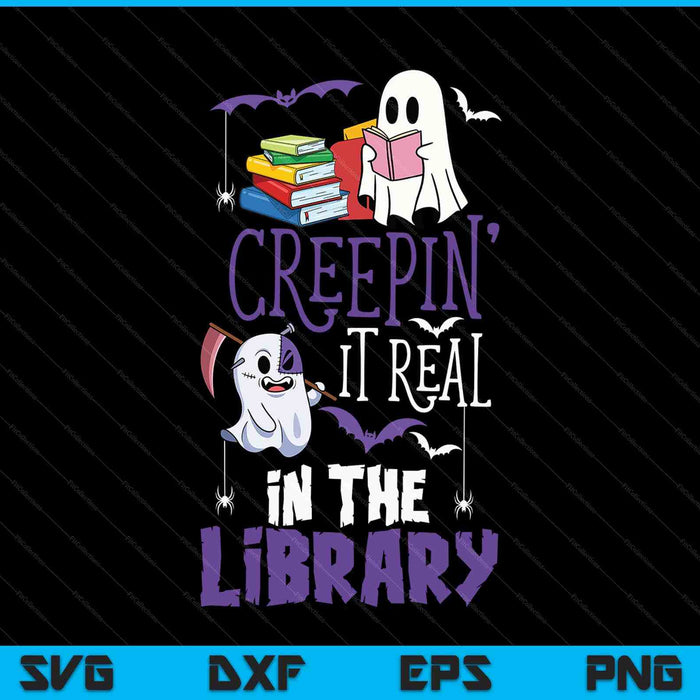 Scary librarian reading teacher book lover Halloween library SVG PNG cut file for Cricut